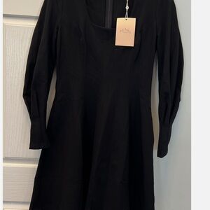 Pearl Classic Black Long Sleeve Dress